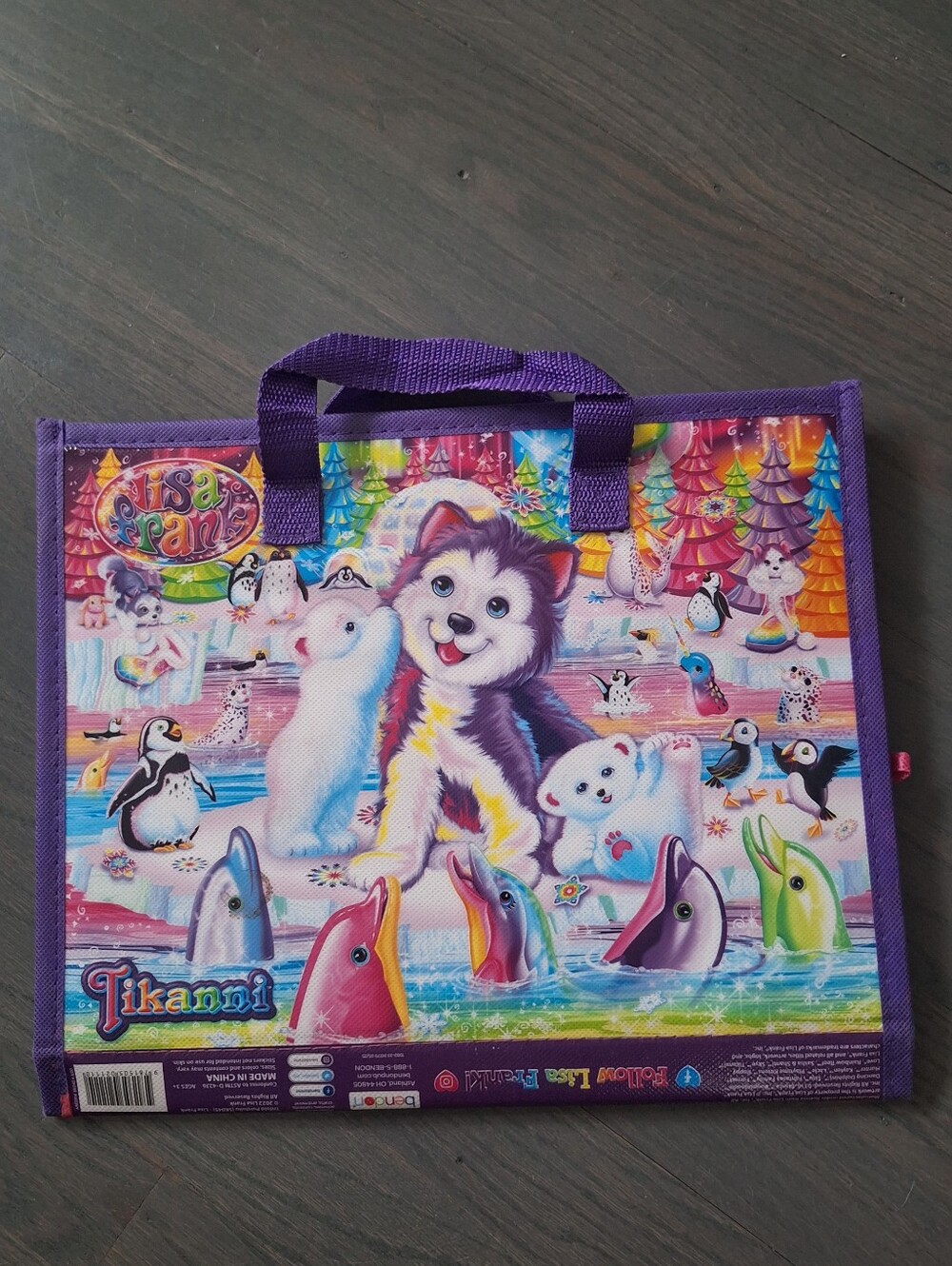 Lisa Frank Trifold Binder Folder Organizer "NEW Condition" 2020 Tikanni